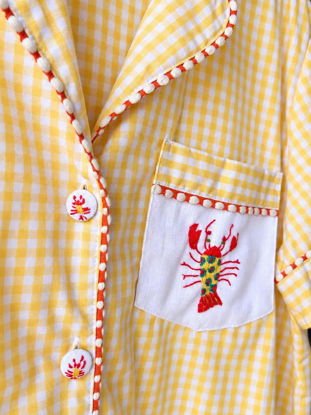 CAMISA DE PIJAMA BORDADA