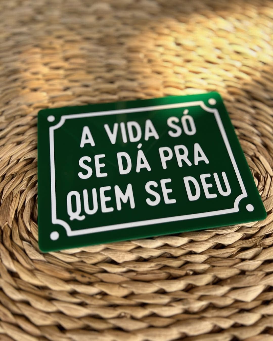 PLACA DECORATIVA FRASES | VERDE